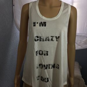 Haute Hippie Razorback Tank White NWT